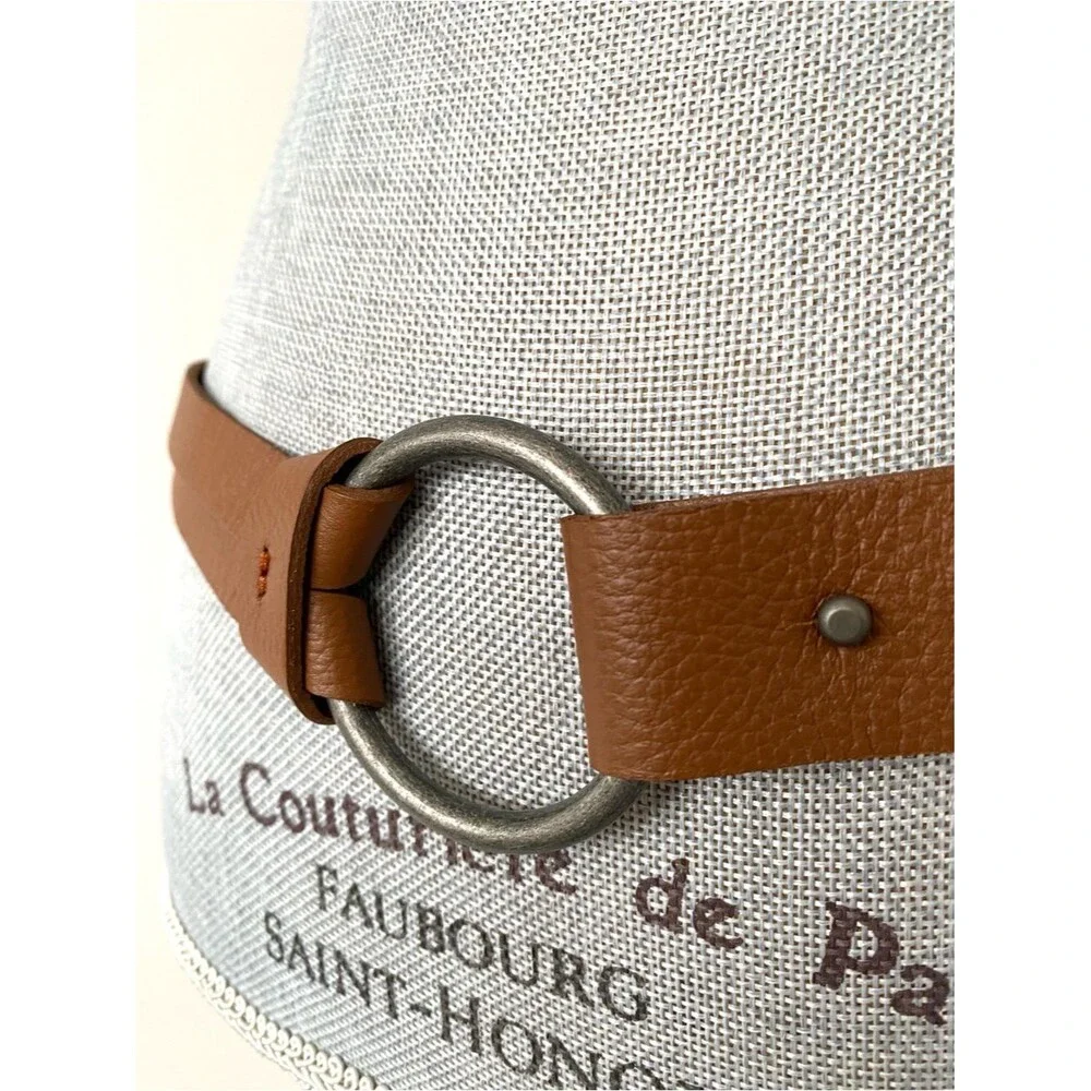 J. Jill Brown Leather Gunmetal Ring Buckle Hip-Belt Sz S Boho Chic Western Beach